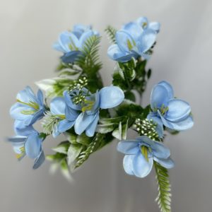 Artificial Freesia Flower Bush Blue