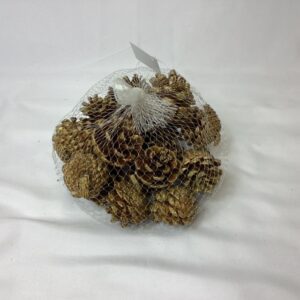 4-6cm Pine Cones (Net Bag) Met. Gold