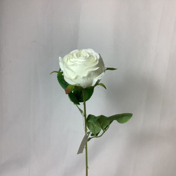 Artificial SINGLE Open Rose ivory