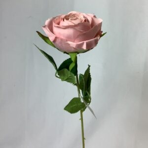 Artificial SINGLE Open Rose Pink