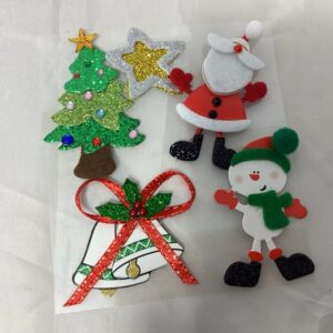 Pack 5 Craft Paper Multi Christmas Embellishments (Carded)