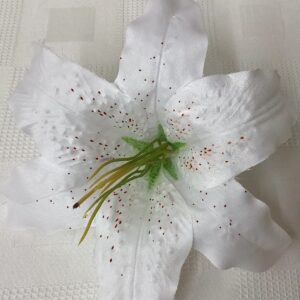 Artificial 20cm Satin Lily Head (Pack 24) White
