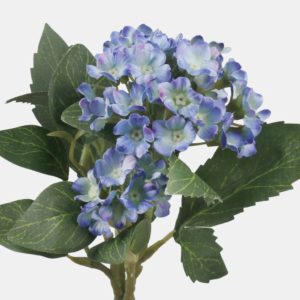 Artificial Small Hydrangea Bush Pale Blue