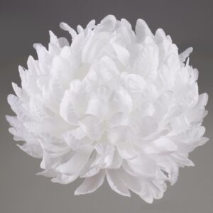Artificial 15cm Chrysanthemum Head (Pack 12) Pure White