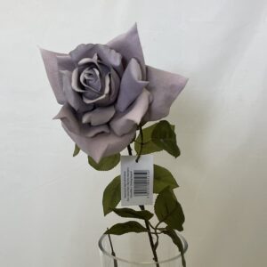 Grey Artificial Diamond Open Rose
