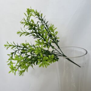 Artificial Plastic Tea Leaf Bush Green