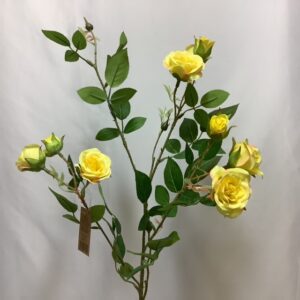 Artificial Rose Spray Yellow