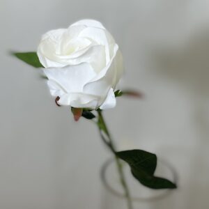 Celia Single Rose White artificial flowers wedding