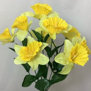 Artificial Daffodil BUSH x 9 Heads Yellow