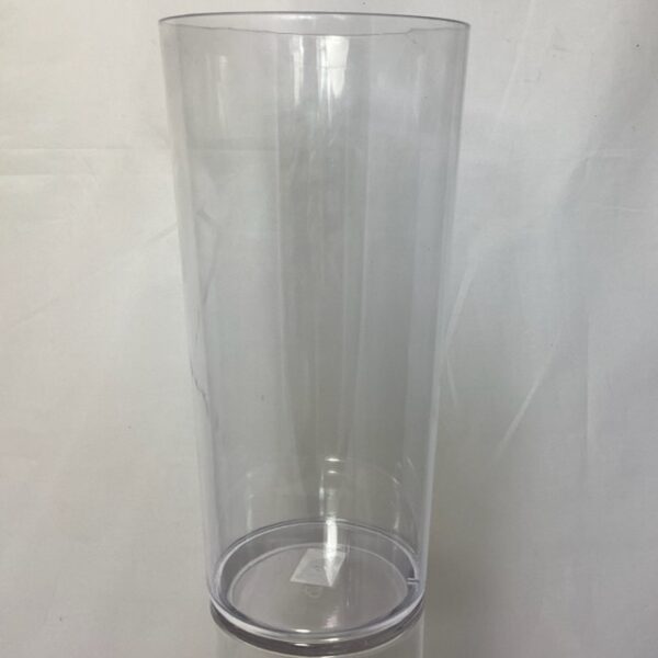 24cm Clear Acrylic Plastic Cylinder Vase