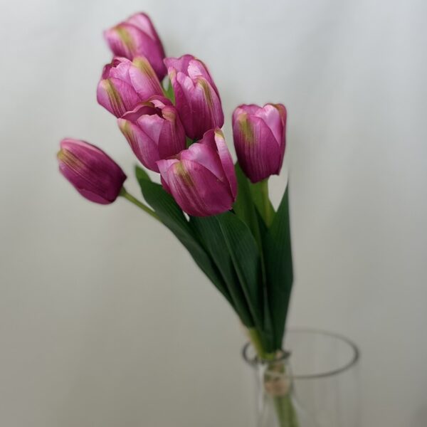 Fuchsia Pink Artificial Spring Tulip Bundle