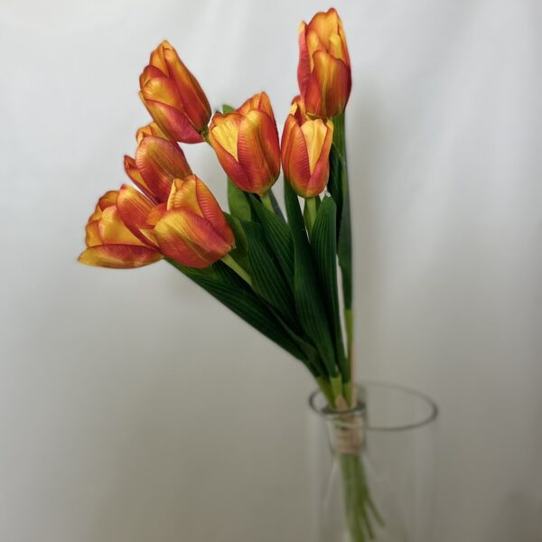 Orange Artificial Spring Tulip Bundle