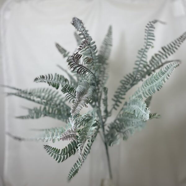 Artificial Frosted Soft Fern Bunch Green