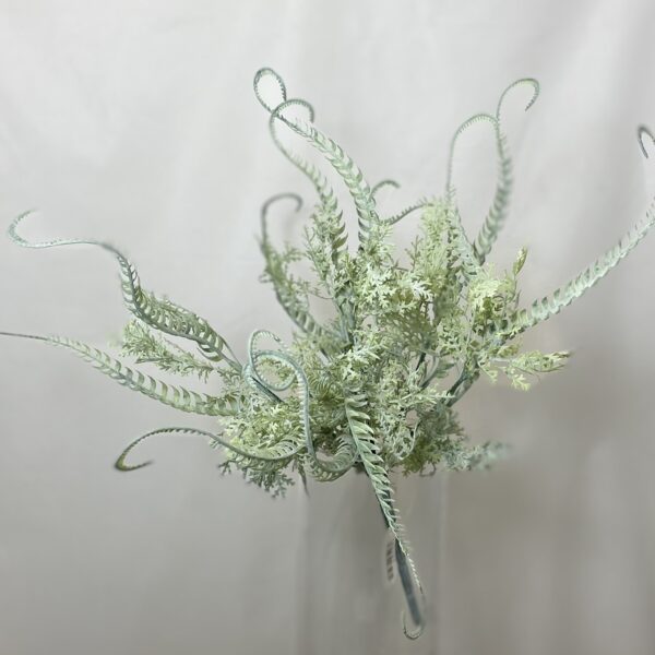 Artificial Dusted Twined Fern Bunch Green