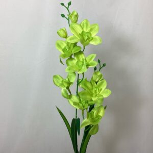 Artificial Satin Orchid Spray Green