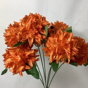 Artificial Chrysanthemum Bush Orange