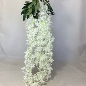 Artificial Long Wisteria x 3 Branches Ivory
