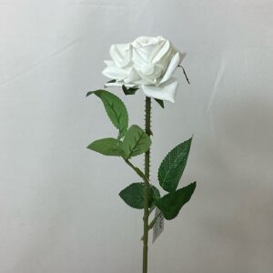 Artificial Velvet open ivory rose