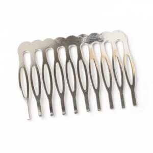 5cm Metal Hair Combs (Pack 12) Silver