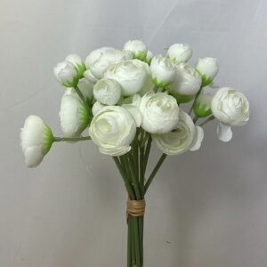 Ivory Artificial Mini Ranunculus (Bundle)