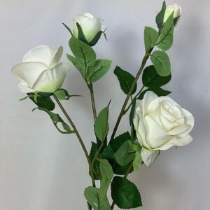 Ivory/White Artificial Arabella Rose Spray
