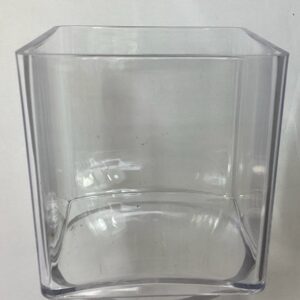 10cm Acrylic Clear Square Vase