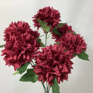 Artificial Chrysanthemum Bush Burgundy