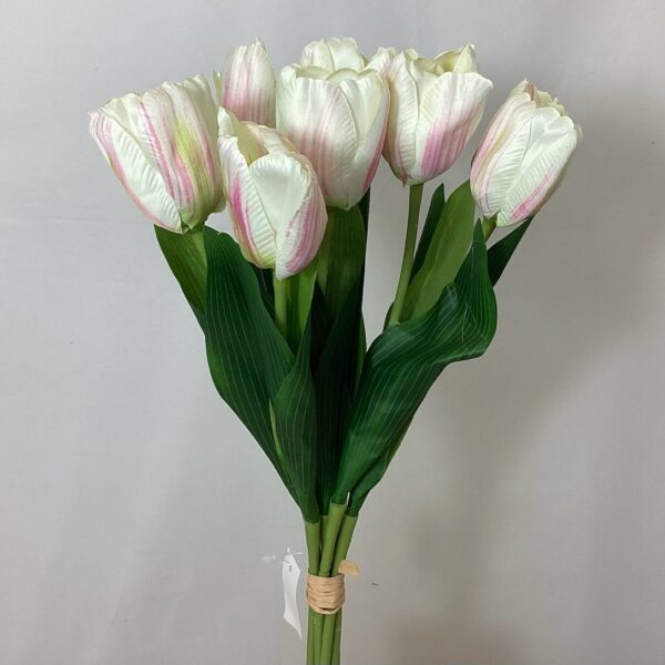 Pink/Cream/Ivory Artificial Spring Tulip Bundle