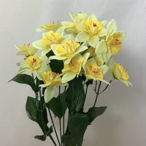 Artificial Narcissus BUSH x 22 Heads Yellow