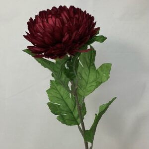 Artificial Single Chrysanthemum Burgundy