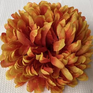 Artificial 15cm Chrysanthemum Head (Pack 12) Orange