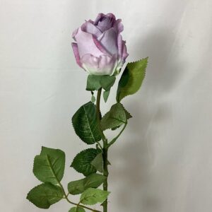 Purple Lilac Artificial Real Touch Single Rose Bud