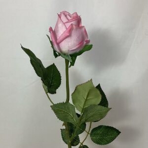 Pink Artificial Real Touch Single Rose Bud