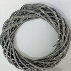 20cm (8 inch) Willow Wreath Ring Grey