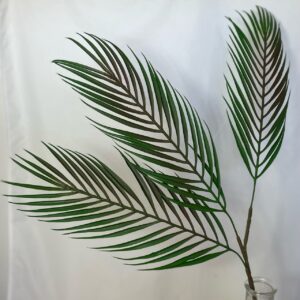 Artificial Triple Palm Leaf Spray Green