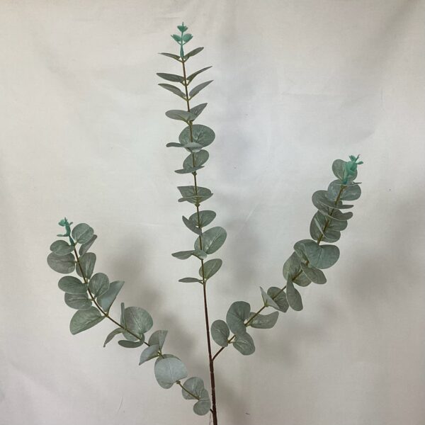 Artificial Triple Eucalyptus Leaf Spray Natural Green