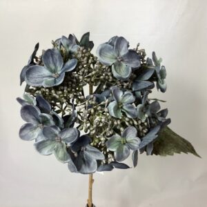 Grey Artificial Amore Dry Look Budding Hydrangea Flower Spray