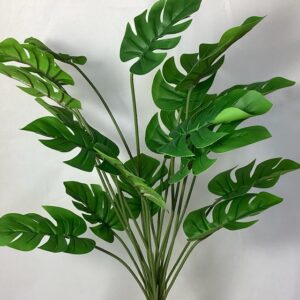 Artificial 46cm Tall Monstera Leaf House Plant Green