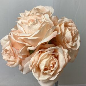 Artificial Dry Look Open Rose (Bundle 5) Cream