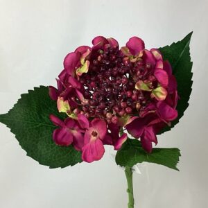 BurgundyBeauty Artificial BUDDING Hydrangea Flower Spray