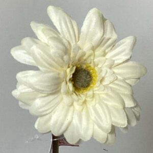 Ivory Cream Artificial Mini Amore Single Gerbera