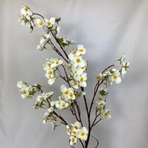 Artificial Cream Plum Blossom Spray Ivory