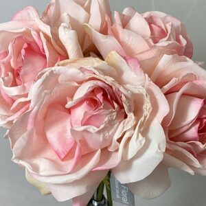 Artificial Dry Look Open Rose (Bundle 5) Pink