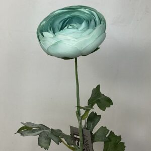 Turquoise Blue Artificial Single Ranunculus