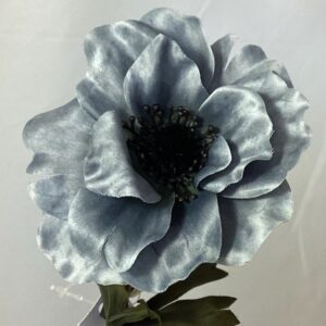 Grey Artificial Dry Look Amore Single Anemone Stem