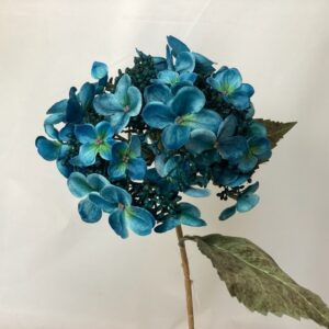 Artificial Teal Amore Dry Look Budding Hydrangea