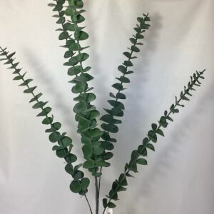 Artificial Plastic Eucalyptus Spray x 5 Natural Green