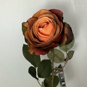 Orange Artificial Eloise Single Open Rose