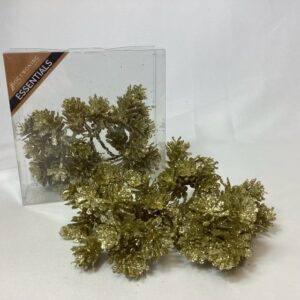 Glitter PineCones x 30 (Acetate Box) Gold