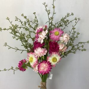 Artificial Pink Straw Flower Bundle